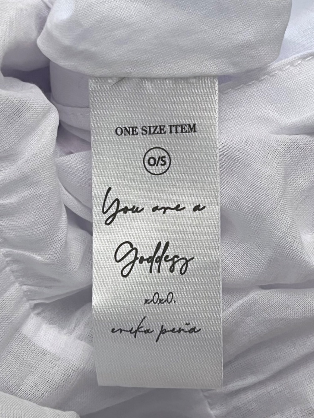 Erika Pena Ella White Tiered Maxi Dress Cotton Voile Button Front Boho OS NWT - Picture 7 of 9